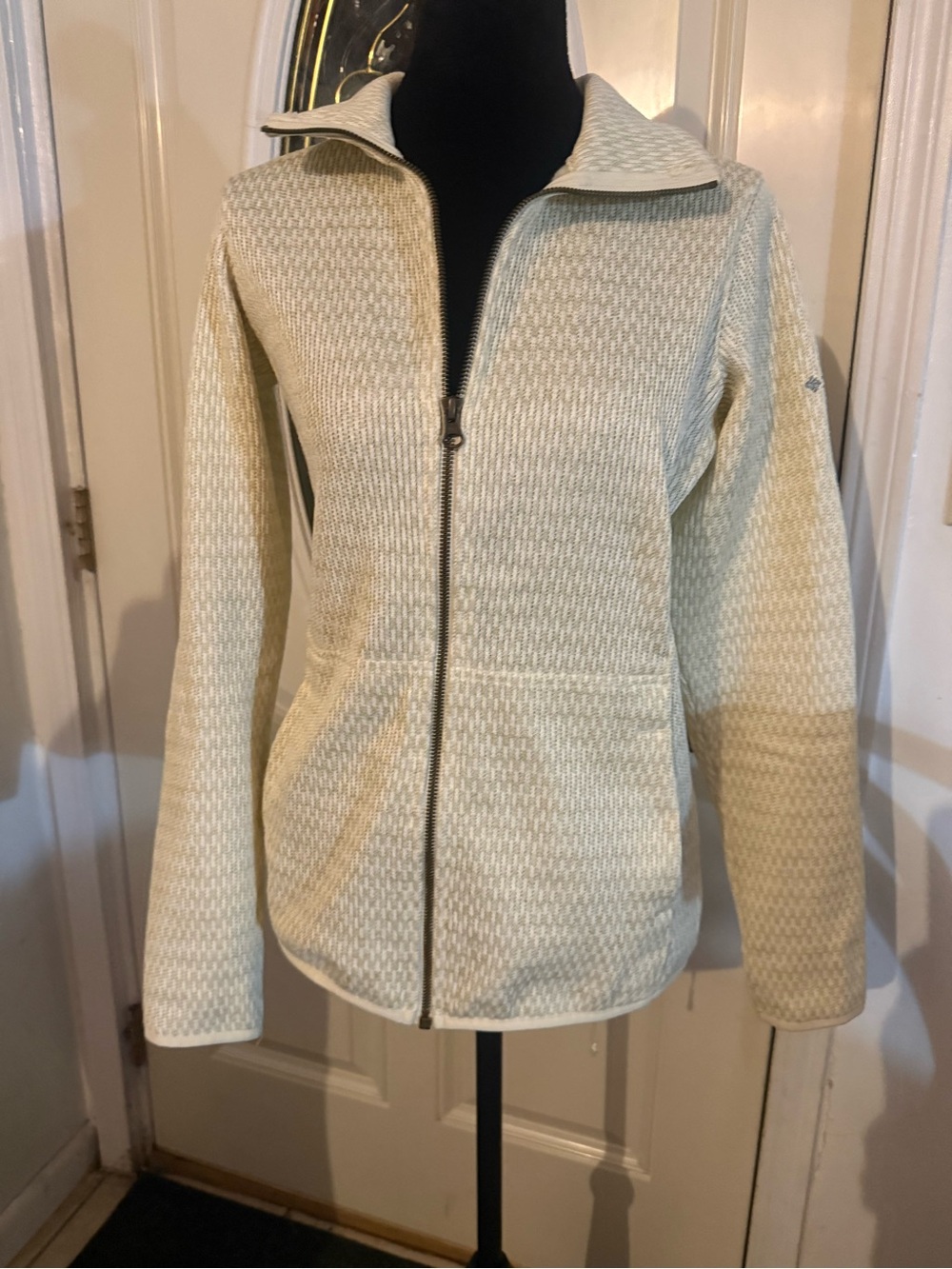 Columbia Cream Heathered Full-Zip Utility Jacket